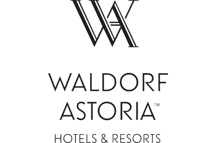 Waldorf Astoria logo with elegant typography and timeless design, symbolizing luxury, sophistication, and world-class hospitality.